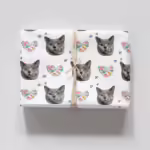 Photo Face Wrapping Paper - Floral Hearts