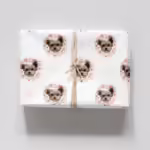 Photo Face Wrapping Paper - Floral Wreath