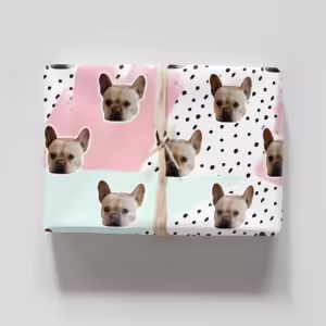 Photo Face Wrapping Paper - Disco Dots