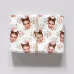 Photo Face Wrapping Paper - Pink Florals