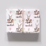 Custom Kids Wrapping Paper - Snuggle Bunny Pink