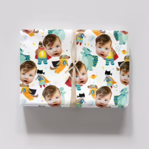 Photo Face Wrapping Paper - Super Hero Animals