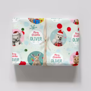 Christmas Wrapping Paper - Aussie Christmas Blue