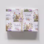 Personalised Christmas Wrapping Paper - Floral Wombat