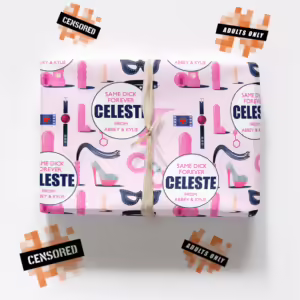 Custom Personalised Adults Only Wrapping Paper - Pretty In Pink