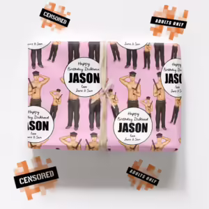 Custom Personalised Adults Only Wrapping Paper - Hey There