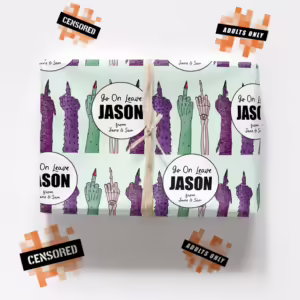 Custom Personalised Adults Only Wrapping Paper - Go On, Get
