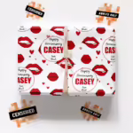 Custom Personalised Adults Only Wrapping Paper - Lips