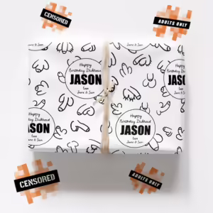 Custom Personalised Adults Only Wrapping Paper - Willies