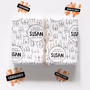 Custom Personalised Adults Only Wrapping Paper - Bums