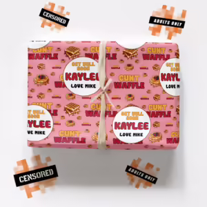 Custom Personalised Adults Only Wrapping Paper - C#nt Waffle