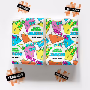 Custom Personalised Adults Only Wrapping Paper - F#ck Off