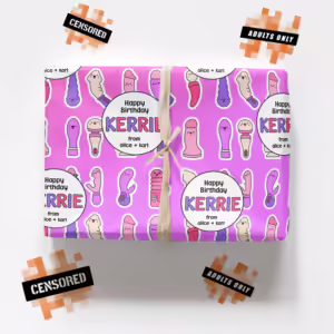 Custom Personalised Adults Only Wrapping Paper - D!ldo's