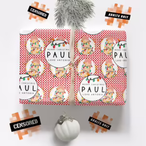 Custom Personalised Adults Only Christmas Wrapping Paper - Pen!s