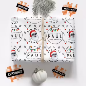 Personalised Adults Only Christmas Wrapping Paper - Big Nick Energy