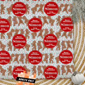 Personalised Adults Only Christmas Wrapping Paper - In The Club