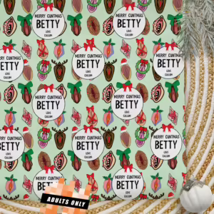 Personalised Adults Only Christmas Wrapping Paper - Viva La Vulva