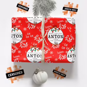 Personalised Adults Only Christmas Wrapping Paper - F@cking Ho