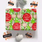 Personalised Adults Only Christmas Wrapping Paper - The Finger