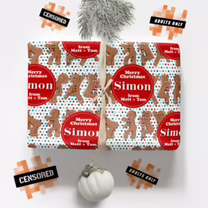Personalised Adults Only Christmas Wrapping Paper - In The Club