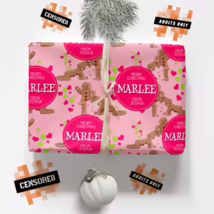 Personalised Adults Only Christmas Wrapping Paper - Tastes Like Gingerbread