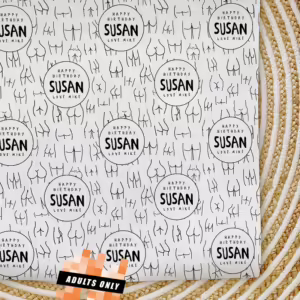 Custom Personalised Adults Only Wrapping Paper - Bums