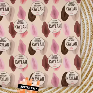 Custom Personalised Adults Only Wrapping Paper - Viva La Vulva