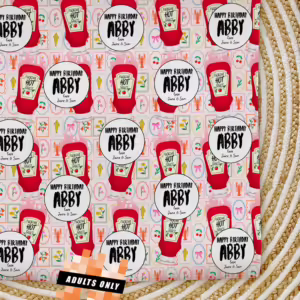 Custom Personalised Adults Only Wrapping Paper - F@ck!ng Hot Sauce