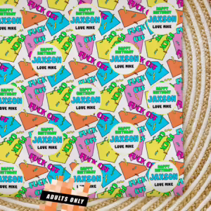 Custom Personalised Adults Only Wrapping Paper - F#ck Off