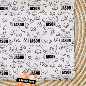 Custom Personalised Adults Only Wrapping Paper - Willies