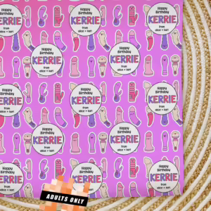 Custom Personalised Adults Only Wrapping Paper - D!ldo's