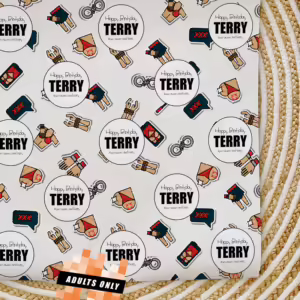 Custom Personalised Adults Only Wrapping Paper - Kinky