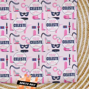 Custom Personalised Adults Only Wrapping Paper - Pretty In Pink
