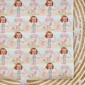 Kids Birthday Wrapping Photo Paper - Sweet Farmer