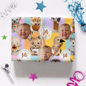 Custom Personalised Age Wrapping Paper - Aussie Faves