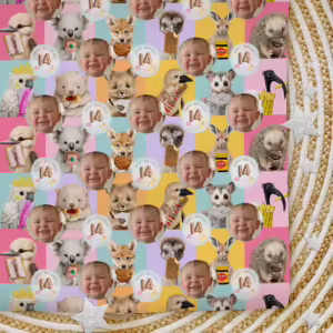 Custom Personalised Age Wrapping Paper - Aussie Faves