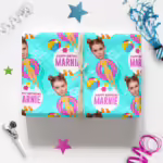Adults Birthday Wrapping Photo Paper - Pool Time Pink