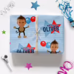 Kids Birthday Wrapping Photo Paper - Cheeky Monkey