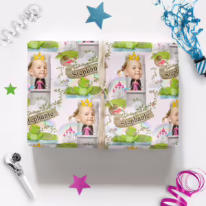 Kids Birthday Wrapping Photo Paper - Princess