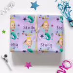 Kids Birthday Wrapping Photo Paper - Mermaid