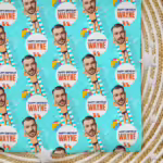 Adults Birthday Wrapping Photo Paper - Pool Time Blue