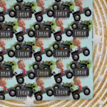 Kids Birthday Wrapping Photo Paper - Monster Trucks