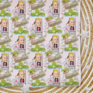 Kids Birthday Wrapping Photo Paper - Princess