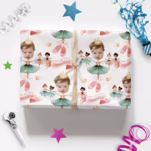 Kids Birthday Wrapping Photo Paper - Ballerinas