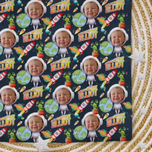 Kids Birthday Wrapping Photo Paper - Outer Space