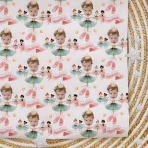 Kids Birthday Wrapping Photo Paper - Ballerinas
