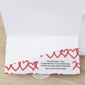 Custom Wedding Money Envelope Cards - Love Hearts