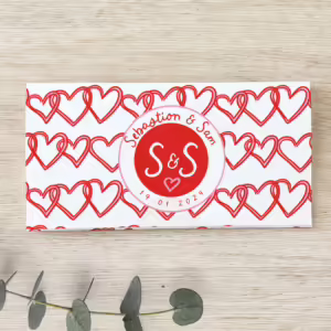 Custom Wedding Money Envelope Cards - Love Hearts
