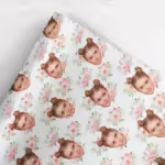 Photo Face Wrapping Paper - Pink Florals