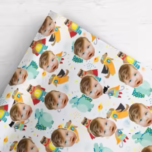 Photo Face Wrapping Paper - Super Hero Animals